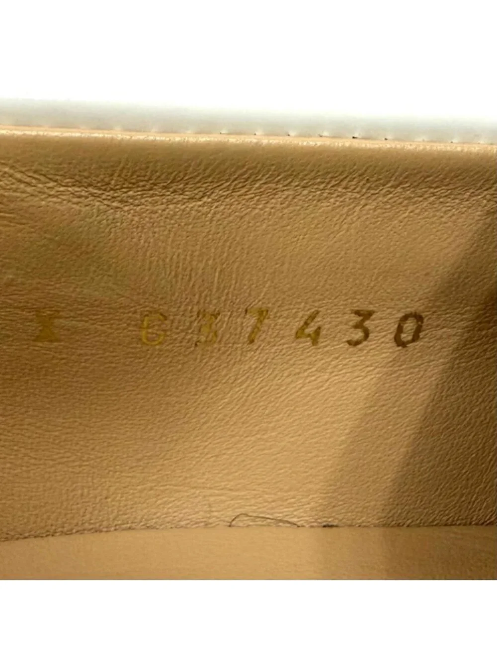 Chanel Logo CC Patent Leather Loafers White Gold